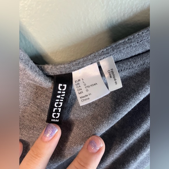 Grey Spaghetti Strap Dress H & M size L - Picture 4 of 6